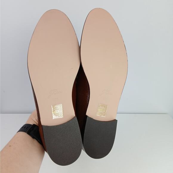 J.Crew Women's SZ 10.5 Crackled Leather Academy Loafers With Tassels NWOB - Picture 9 of 10